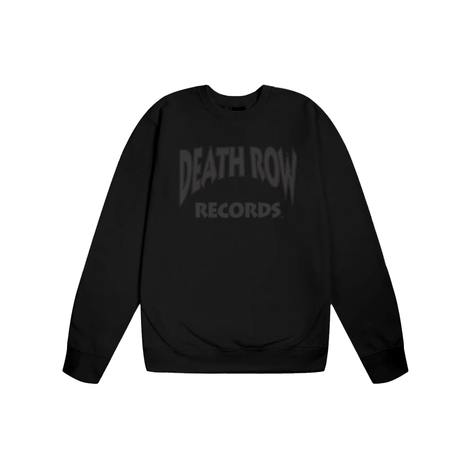 Death Row Core Logo Tonal Embroidered Crewneck Black